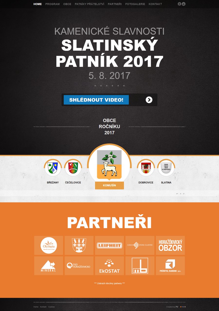 Náhled webu patnik.obec-slatina.eu na tabletu